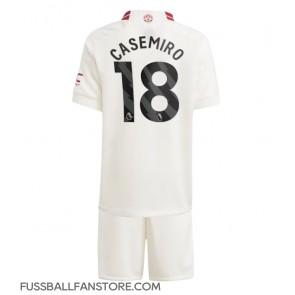 Manchester United Casemiro #18 Replik 3rd trikot Kinder 2023-24 Kurzarm (+ Kurze Hosen)